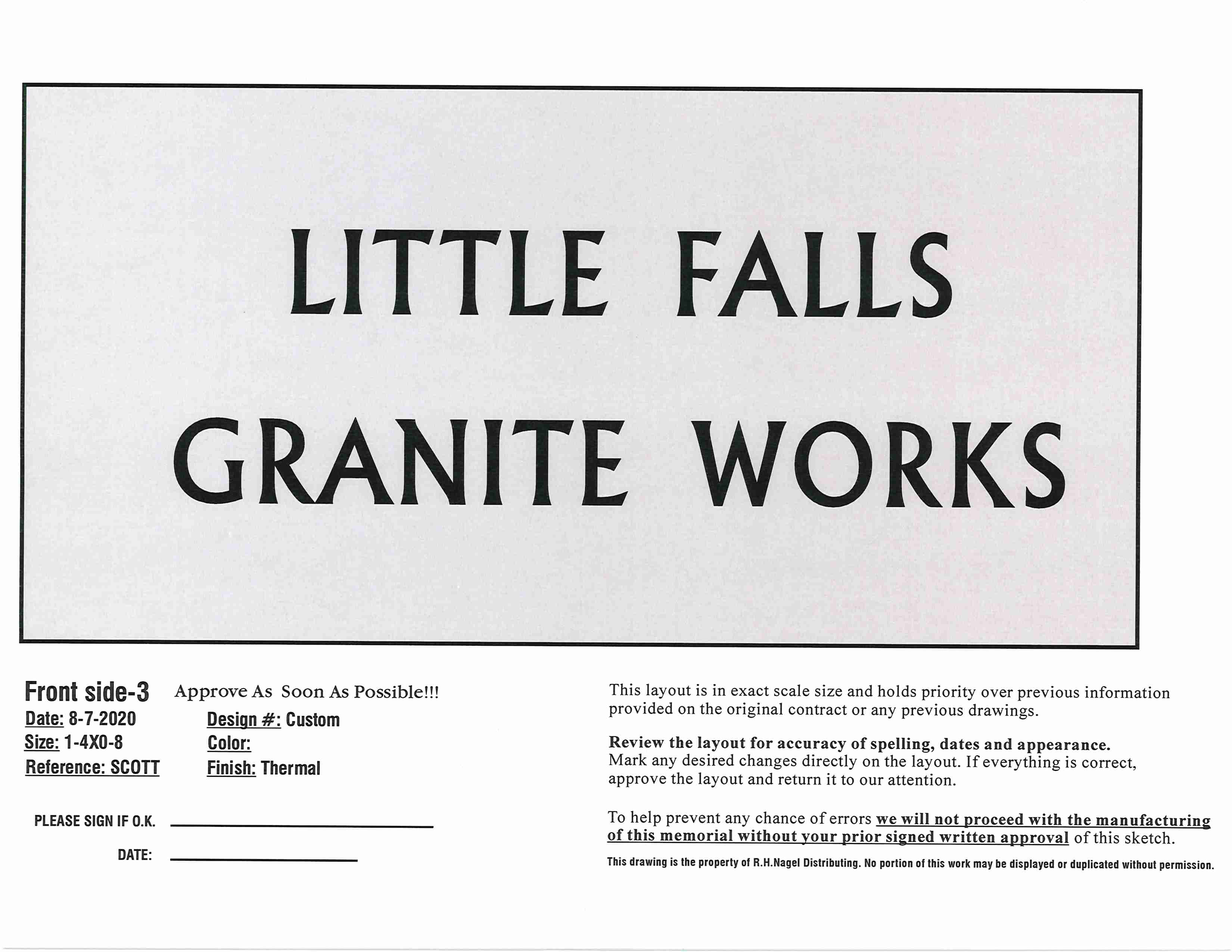 Engraved Paver Sample