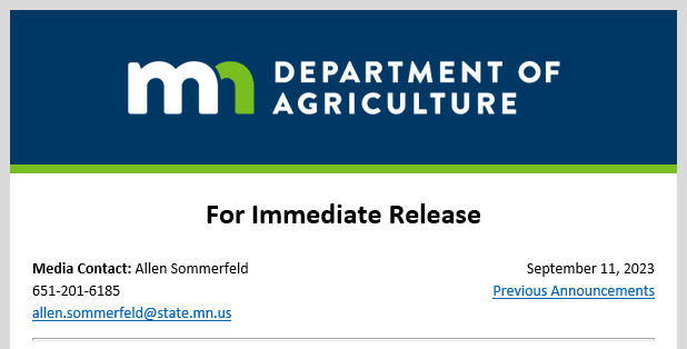 MN Department of Agriculture 