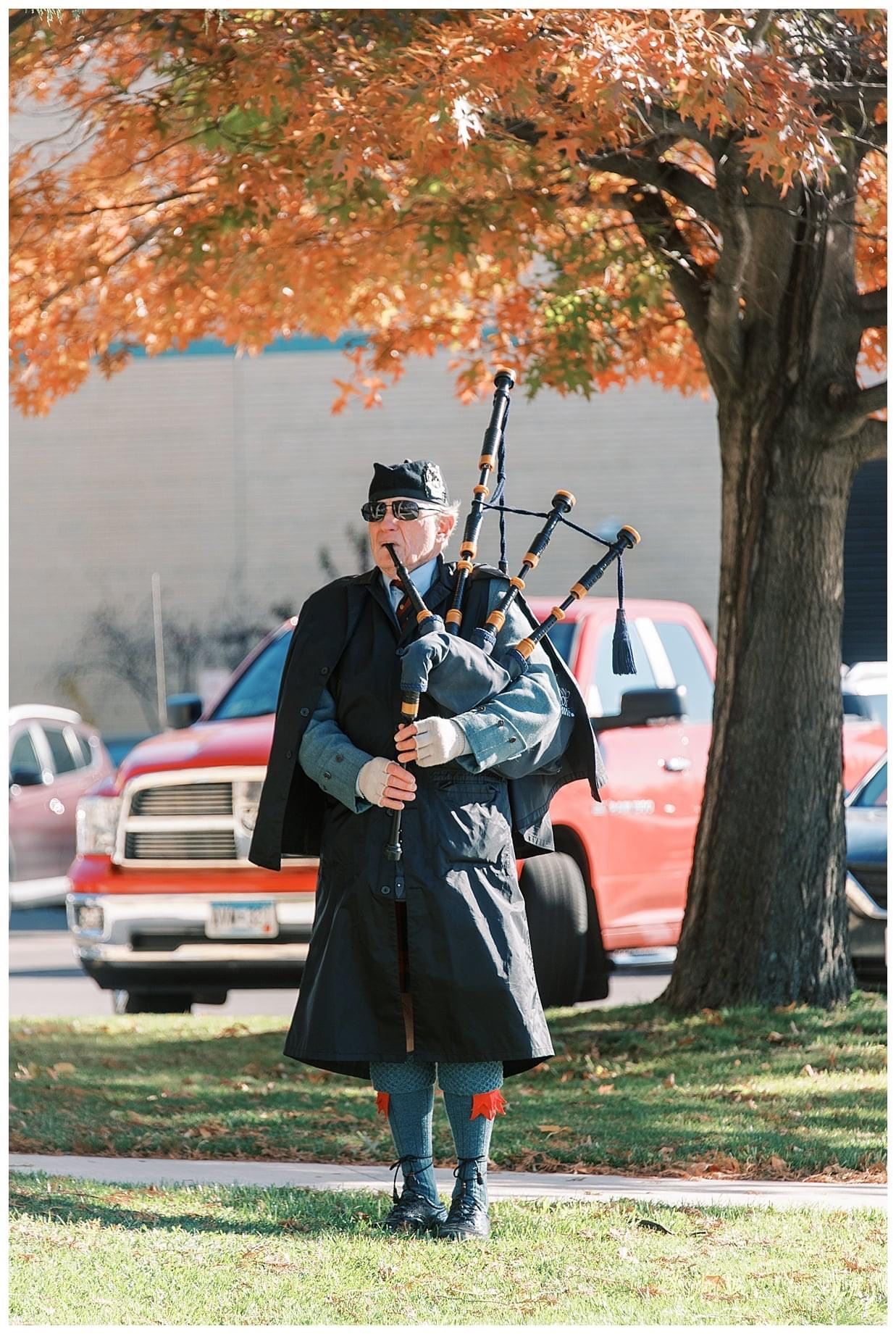 Piper playing Bagpipes